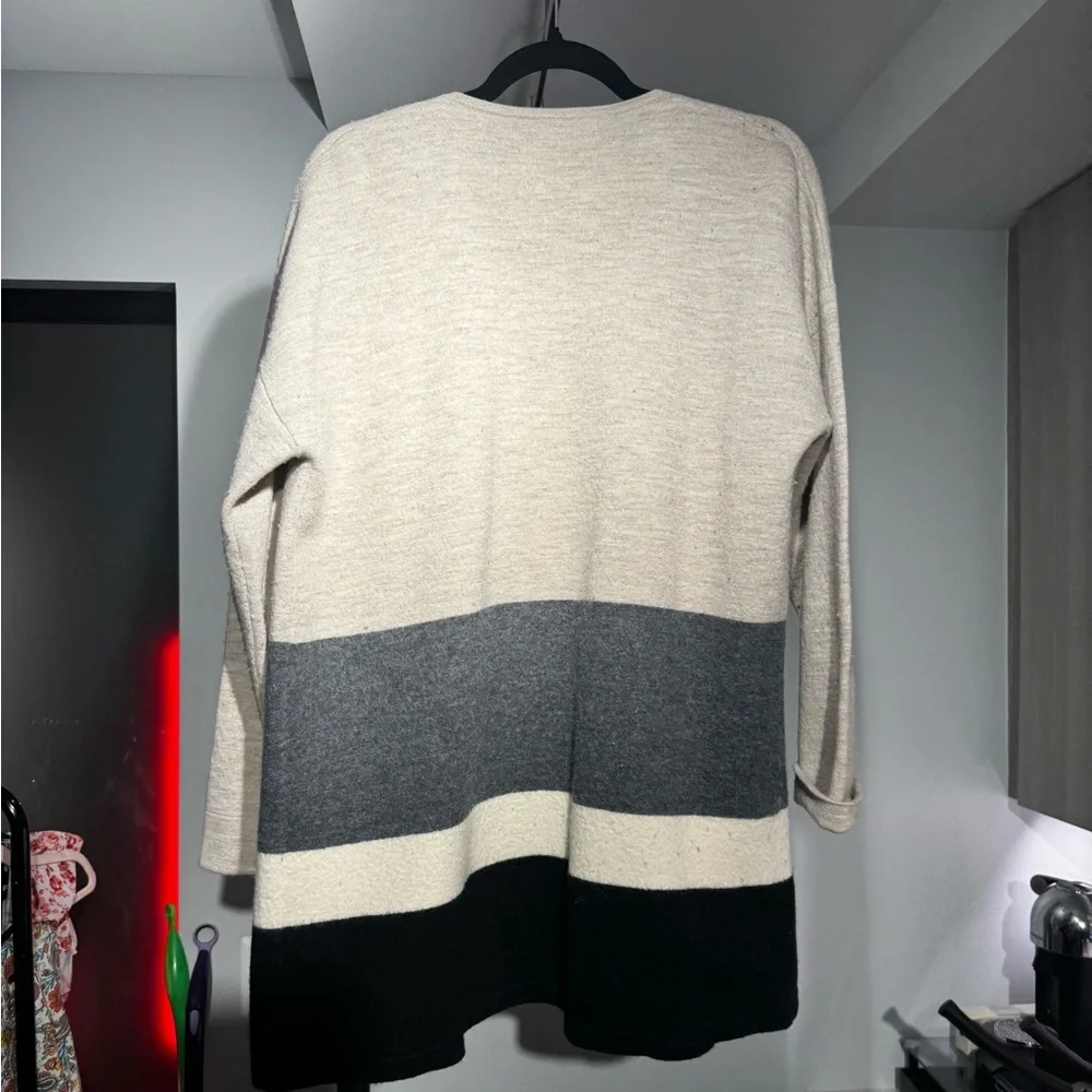 Madewell Striped Boiled Wool 100% Merino Wool Meridian Cardigan Size S/M - Picture 8 of 8